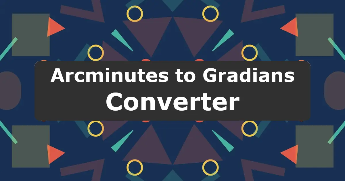 Convert Arcminutes to Gradians