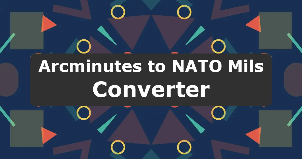 Convert Arcminutes to NATO Mils