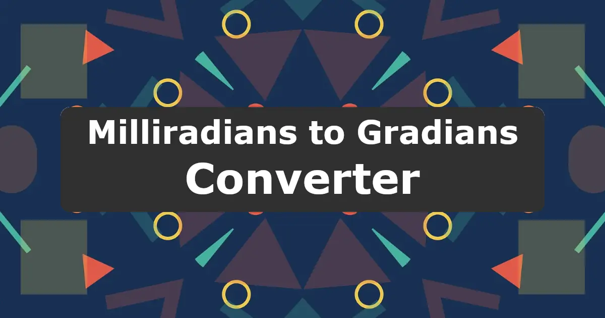 Convert Milliradians to Gradians