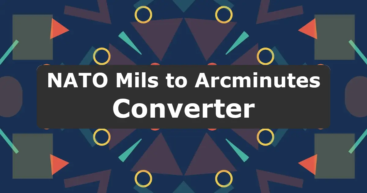 Convert NATO Mils to Arcminutes