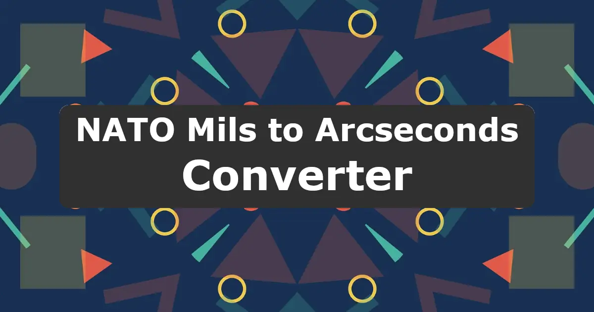 Convert NATO Mils to Arcseconds