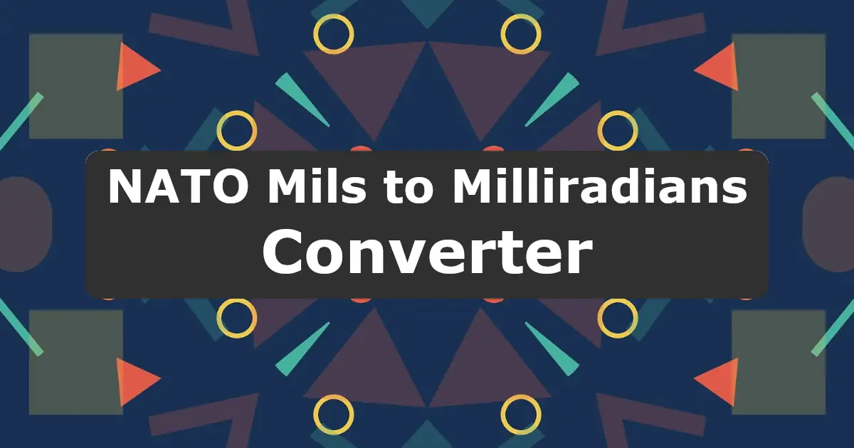 Convert NATO Mils to Milliradians