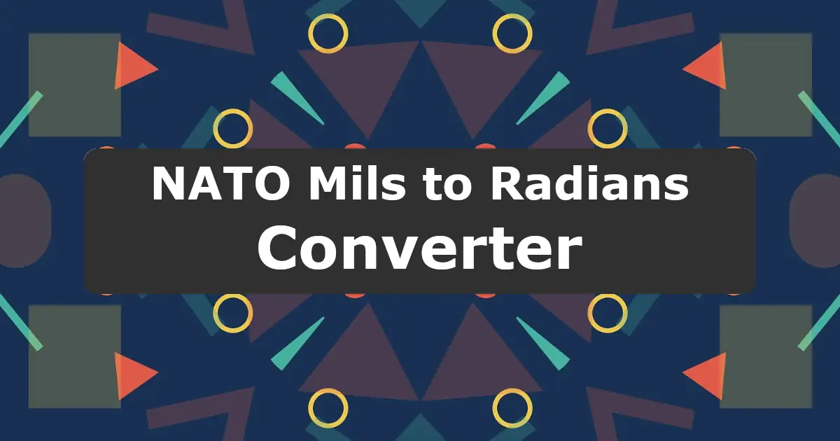 Convert NATO Mils to Radians