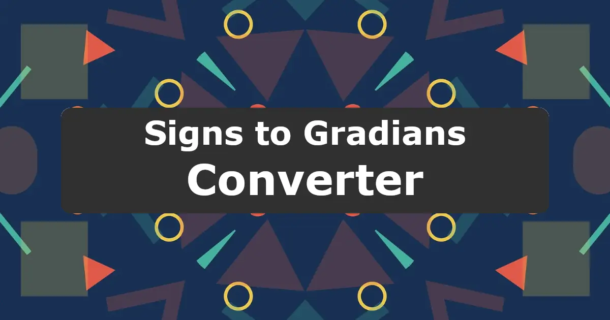 Convert Signs to Gradians