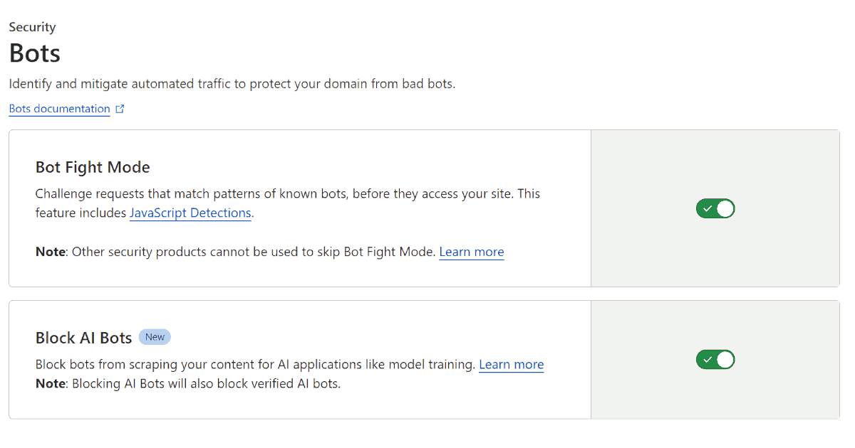 Cloudflare Bot Fight Mode