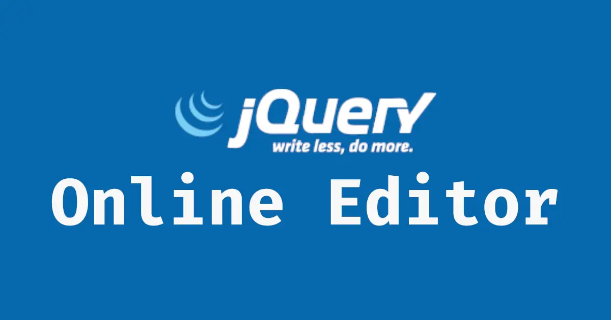 Online jQuery Editor