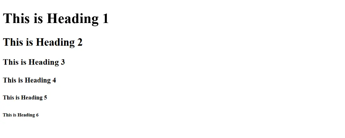 HTML Headings